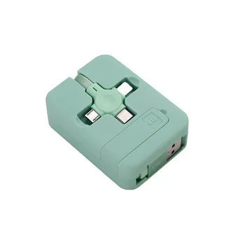 AUJA 3 V 1 Prenosni Polnjenje Kabel Zložljive Za IOS & Tip C & Micro USB 1M Multi-Funkcijo Teleskopsko Kabel, napajalni Kabel