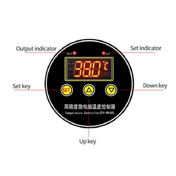 Zfx-W1602 Digitalni Temperaturni Regulator ligent Ogrevanje, Hlajenje Ntc Senzor Temp Nadzor Termostat Stikalo