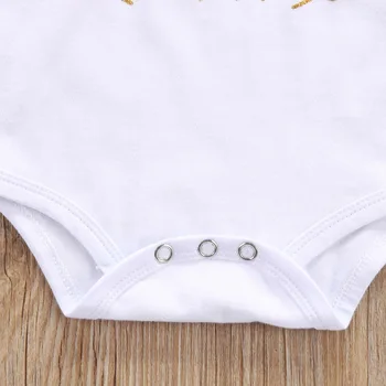 3pcs Newborn Baby dekleta oblačila sklop pismo Vredno Čakati Vrhovi Bodysuit+Rose čipke Hlače+Glavo za Malčke Dekliška Oblačila obleko