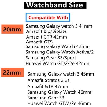 20/22 mm Usnje Pasu za Samsung Galaxy Watch 3/45mm/41mm/aktivna 2 Prestavi S3 Frontier/S2/Šport zapestnica Huawei watch GT/2/2e Trak