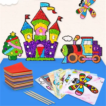 Otroci DIY polsteni Papir Obrt Vrtec Materiala Nastavite Starš-otrok je Interaktivna Igra za Risanje Izobraževalne Igrače za Otroke