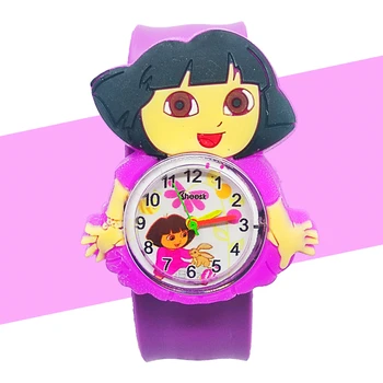 3D Dora Princesa Dekleta Igrače, otroške Ure Otroci Quartz uro Silikonski Slap Pasu Otrok Ura Otroci Igrače Otroška Božična Darila