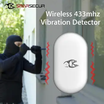 Opozorilo Pribor Vibracije Detektor 433Mhz Šok Senzor za 433Mhz alarmni sistem