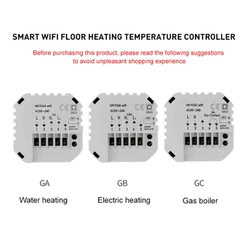 95 ~240V Alexa googlova Domača stran Smart Inteligentni WiFi termostatiranim okolje Električne Vode, Kotel na Plin Nadzor Temperature Modulov
