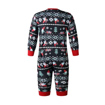 Nova Božič Pižamo Določa Odraslih Oče, Mati, Hči Santa Claus Tiskanja Sleepwear otroška Oblačila Družinskih Suit