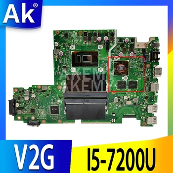 Akemy mainboard za ASUS VivoBook X542UQ X542UR X542UN X542UF X542U FL8000U Prenosni računalnik z matično ploščo w/ I5-7200U (V2G) GPU