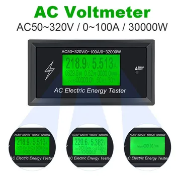 AT3010 AC50~320V 100A 3KKW Telefon App AC Merilniki Digitalni Napetost Metrov indikator Power Energy Meter Voltmeter Ampermeter Trenutno