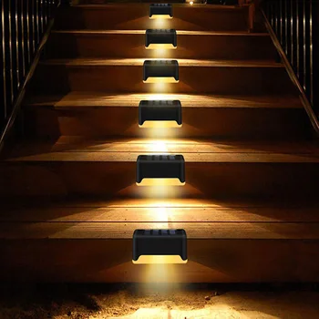 1-16pcs LED Solarna Svetilka Pot, Stopnice na Prostem Nepremočljiva Stenske Luči Vrt Krajine Korak Stopnišč Krova Svetlobe, Balkon Ograja Sončne Svetlobe