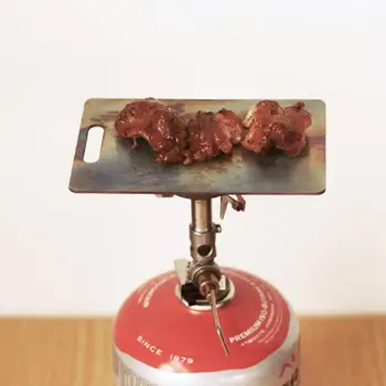 Močan in Vzdržljiv BBQ Mini Žar Rešeto Titana Svetlobe Rešeto za Kampiranje na Prostem Čistega Titana Mini Žar Ploščo 8.5X13cm