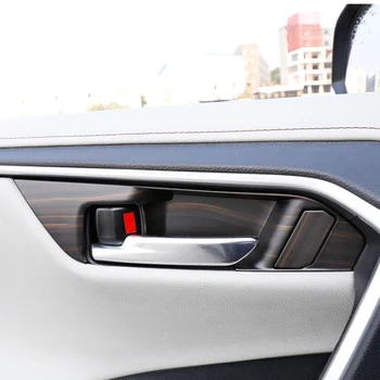 Avto Notranje zadeve Breskev Dekoracijo Lesa v Notranjosti Vrat Modeliranje Trim Trakovi Dekoracijo Nalepke Za Toyota RAV4 RAV 4 XA50 50 2019 2020