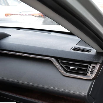 Avto Notranje zadeve Breskev Dekoracijo Lesa v Notranjosti Vrat Modeliranje Trim Trakovi Dekoracijo Nalepke Za Toyota RAV4 RAV 4 XA50 50 2019 2020