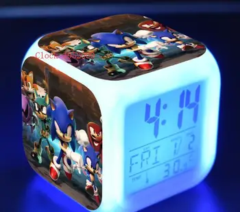 Sonic Hedgehog Budilka Otroci Igrače Elektronske Desk Watch Relogio De Mesa Tabela Kvadratnih Digitalni