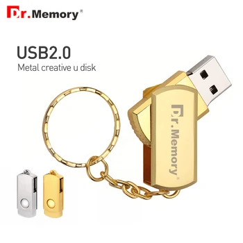 Kovinski 64GB Pomnilnika USB Flash Diski Pomnilniški Ključek 4GB 8GB 16GB 32GB Pen Drive Nepremočljiva U Flash Disk na Tipko Pendrive Darila