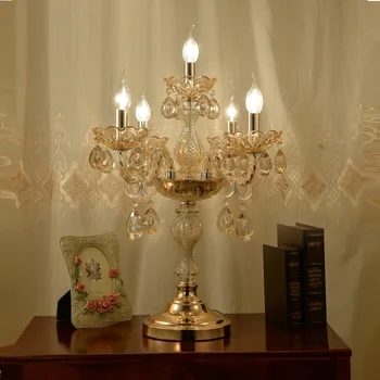Sodobna kristalno namizne svetilke, Posteljne lučka za spalnica luksuznih kristalno namizne svetilke ameriški K9 luksuzni kristalno dekoracija žarnice