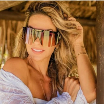Novo Modno Razkošje Letnik Votlih Ženska sončna Očala Osebnost Trend Prevelik Okvir iz Enega kosa Visoko-kakovostna sončna Očala