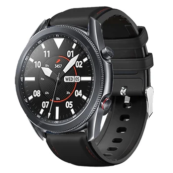 Za Samsung galaxy watch 3 45 mm Trak Silikon Usnje watchbands Šport Zapestnica 22 mm Watch band Za galaxy watch 46mm Prestavi S3