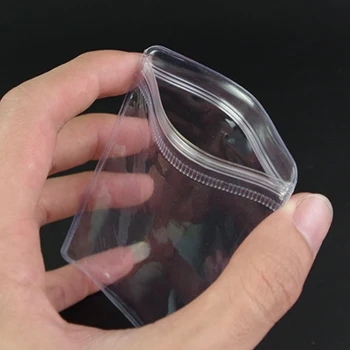 100 kozarcev PVC Anti-oksidacija Nakit Zip Lock Paket Vrečko Reclosable Prozorno Plastično DIY Obrti Obroči Vrečko za Shranjevanje