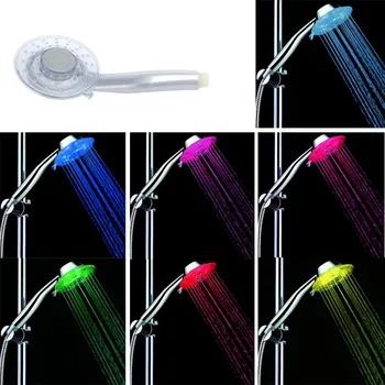 Multicolor LED Tuš Glavo Brizgalke, Ročni 7 Barve z 2 Nastavljiv Način Ducha Plohe Glave Tuš Set Padavin Duchas