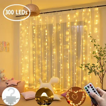 Amazon Vroče Prodajo Razsvetljava 300 Svetlobe USB Zavese Bakreno Svetilko, Poroka, Počitnice Dekoracijo USB Baker Zavese Lučka