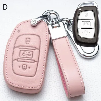 Pravega Usnja Avto Ključ Primeru Kritje za Hyundai i10 i20 i30 HB20 IX25 IX35 IX45 TUCSON Avante Key Ring Zaščito Avto Dodatki