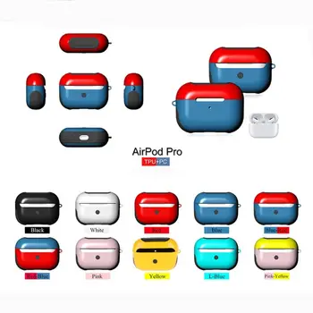 Za Apple Airpods Pro Silikona Primeru TPU+PC Pokrov TWS Bluetooth Slušalke Cover za Apple Bluetooth Slušalke Primeru