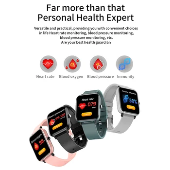 2020 P8H Pametno Gledati Moške Bluetooth Klic 1.54 palčni Poln na Dotik Fitnes Tracker Krvni Tlak Pametna Ura Ženske GTS Smartwatch
