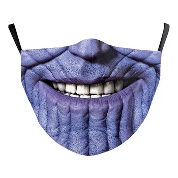 Velik Dogodek je klovn in usta 3D Tiskanih Obraz Tkanine Maske PM2.5Filter Tiskanje usta Moda Halloween grimace stroj