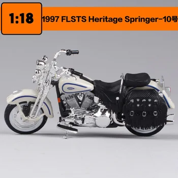 Maisto 1:18 Harley Davidson, 1997 FLSTS Dediščine Springer motorno kolo, kovinski model, Igrače Za Otroke, Darilo za Rojstni dan Igrače Zbiranje