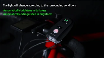 WEST KOLESARJENJE USB Polnjenje Kolo Svetilka 350 Lumnov Inteligentni Senzor Spredaj Svetlobe 5 Model Kolesarjenje Nepremočljiva Izposoja Žarometov