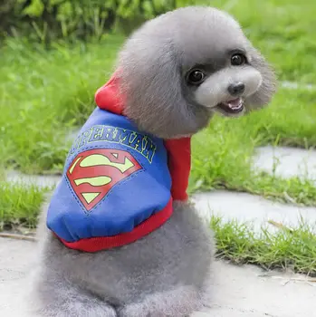 Y66 Moda Ljubljenčka Psa Hoodies Oblačila Superman, Batman Kuža Pes Kostum Oblačila Plašči s Kapuco za Majhen pes Padec ladijskega prometa