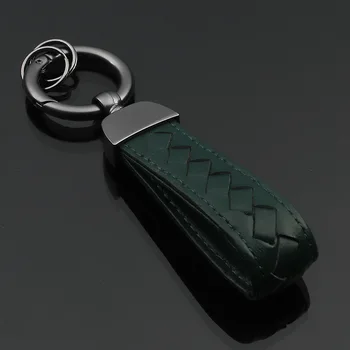 Pištolo Black Metal Krog Sponke Tkanin Usnje Keychain Krog Auto Avto Pasu Usnje Ključnih Verige Cortex Keychains Keyholder Trinket