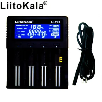 LiitoKala Lii-PD4 Inteligentni LCD Polnilec za Baterije 18650 LCD Za 21700 20700 18650 18350 26650 22650 14500 NiMH Baterije Intellige