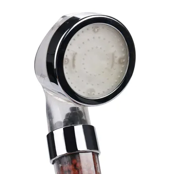 7 Pisane Spreminjanje LED Anion Spa Tuš Glavo Nadzor Temperature Kopalnica Visokim Tlakom za Varčevanje z Vodo filter Roko Tuš glavo