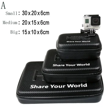 Prenosna torbica, Mala, Srednje Velika Velikost Opremo Anti-shock Skladiščenje Vrečka za Gopro Hero 5 3/4 Sj 4000 XiaomiYi delovanje Fotoaparata