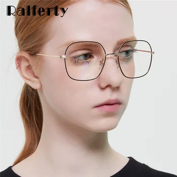 Ralferty Kvadratnih Optičnih Očal Okvir Moški Ženske 2020 Kovinski Ultralahkih Kratkovidnost Recept Očala Ničelno Stopnjo W196313