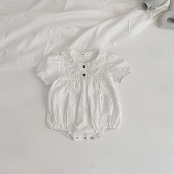 MILANCEL baby dekle oblačila, čipke ovratnik baby bodysuit dolgimi rokavi za malčke dekliška jumpsuit baby girl obleke poletje