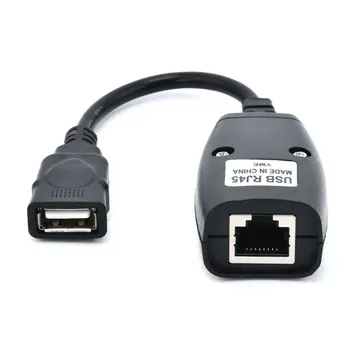 2Pcs USB Moški Ženski CAT5 CAT6 RJ45 Lan Podaljšek Podaljšek Adapter USB Podaljšek Adapter