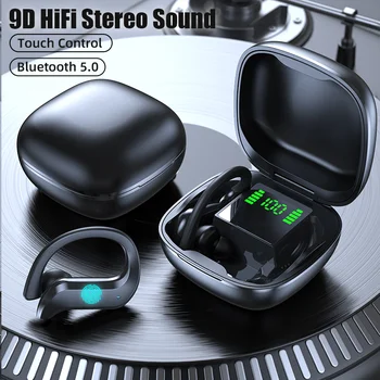 Bluetooth Slušalke Led Zaslon Brezžične Slušalke Šport Nepremočljiva Čepkov 9D Stereo šumov Slušalke Z Mikrofonom