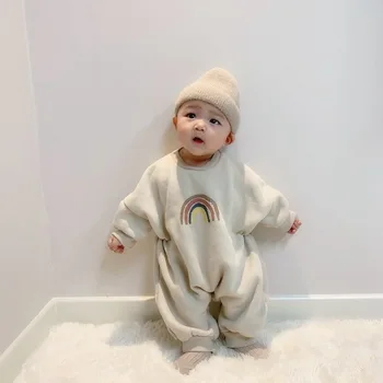 MILANCEL 2020 Nove Otroške igralne obleke Baby Toddler Rainbow bo Ustrezala Zgostitev Fantje Jumpsuit Baby obleko