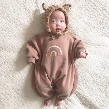 MILANCEL 2020 Nove Otroške igralne obleke Baby Toddler Rainbow bo Ustrezala Zgostitev Fantje Jumpsuit Baby obleko