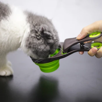 Upogljivi Pet Žlico mačka Skledo Silikonski Hrane za hišne živali Pokal Večfunkcijsko Dvojno Uporabo, Oblati za Posnetek Merjenje 230ML Pet Lopato Za Hranjenje