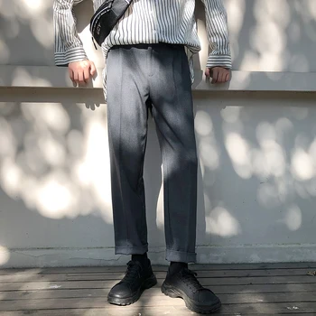 2019 Pomladni Trend Japonski Različici Šolskega Vetrne Hlače za Moške Svoboden Priložnostne Barva Preprost Sweatpants