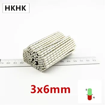 HKHK 200-2000PCS Premer Magnet 3x6 mm magnet kodirnik 3 mm x 6 mm močno magnetno standard 3x6 mm
