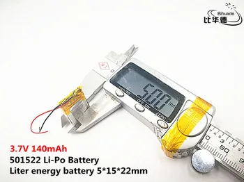 10pcs Litrski energijo baterije Dobro Qulity 3,7 V,140mAH,501522 Polimer litij-ionska / Litij-ionska baterija za IGRAČE,MOČ BANKE,GPS,mp3,mp4
