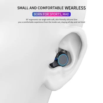 G02 V5.0 Bluetooth Stereo Slušalke Brezžične IPX7 Nepremočljiva Dotik Čepkov Slušalke 3300mAh Baterije LED Zaslon Tip-c Polnjenje Primeru