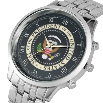 Moda za moške Pečat Predsednik Združenih držav Vzorec Watch Premium Zlitine Band Watch Quartz Analogna ročno uro