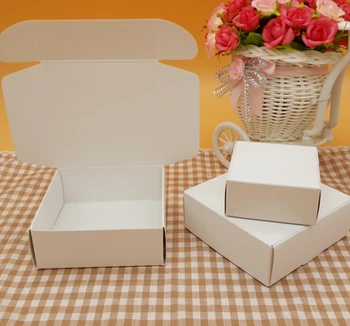 19 velikosti Beli Karton Kraft Papir za poročno darilo Polje,mala bela lepenka papirne embalaže polje,Darilo Ročno izdelana Mila papir obrti polje