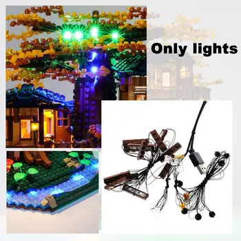 1 Komplet LED Luči Komplet Za LEGO 21318 Sestavljeni Stavbe Gradnik Pribor Bloki Dekoracijo Drevo Razsvetljavo Ustvarjalne H T7C7