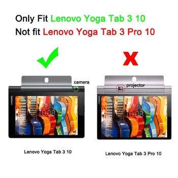 Luksuzni Kritje za Lenovo YOGA Zavihek 3 10.1 YT3 X50F x50L X50f Primeru Flip PU Usnje Stojalo Primeru za Lenovo Yoga zavihek 3 smart 10.1 Primeru
