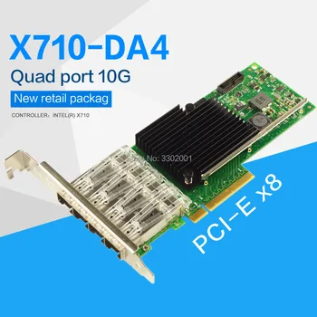FANMI X710-DA4 4 Port 10-Gigabitno Ethernet Združene Omrežna Kartica Server Adapter